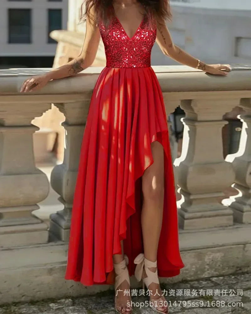 Womens Dresses 2023 New  Pink Solid Dress for Women