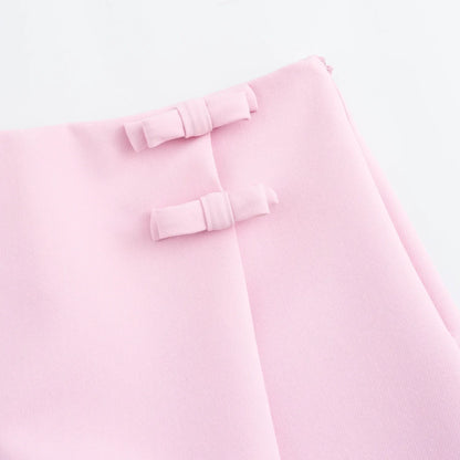 Bow Backless Vest Women Summer Sleeveless Halter Hollow Top Elegant Slim Skirt New Y2k Female Tanks Short Top Office