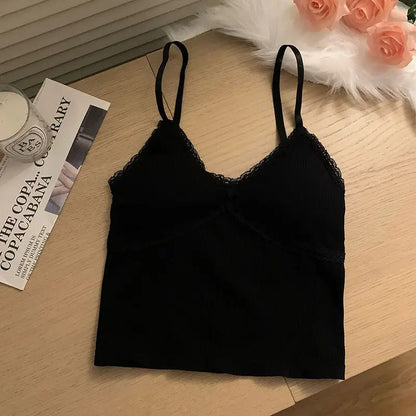 Women Tops Sexy Lingerie Women Lace Bottoming Camisole Women's 2024 Summer Short Top Singlet Top Women Топ Жіночний