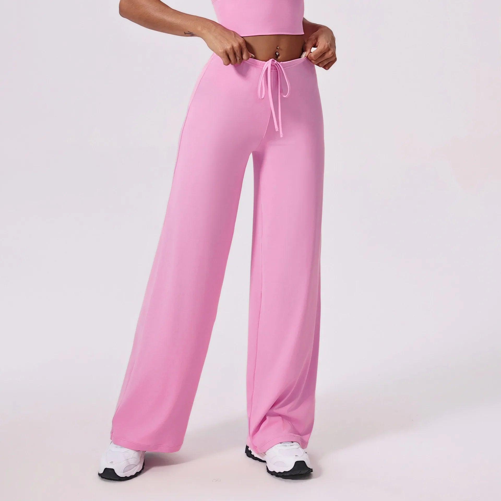 Yoga Pants Sports Fitness Thin Breathable Wide-leg Loose Sports Flared Trousers Outdoor Running Straight-leg Trousers for Women