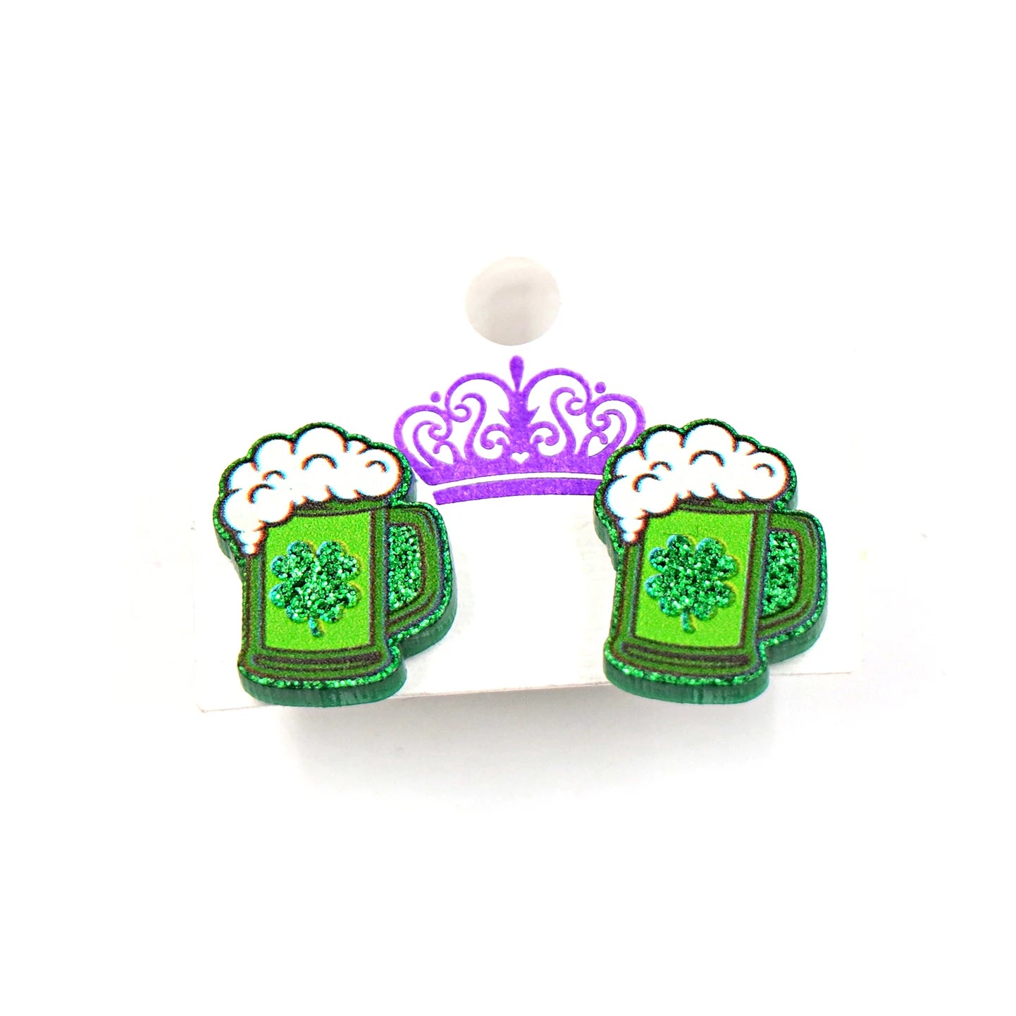 ST065 Acrylic Caterpillar Dangle Earrings Summer Earrings Glitter Acrylic Earrings