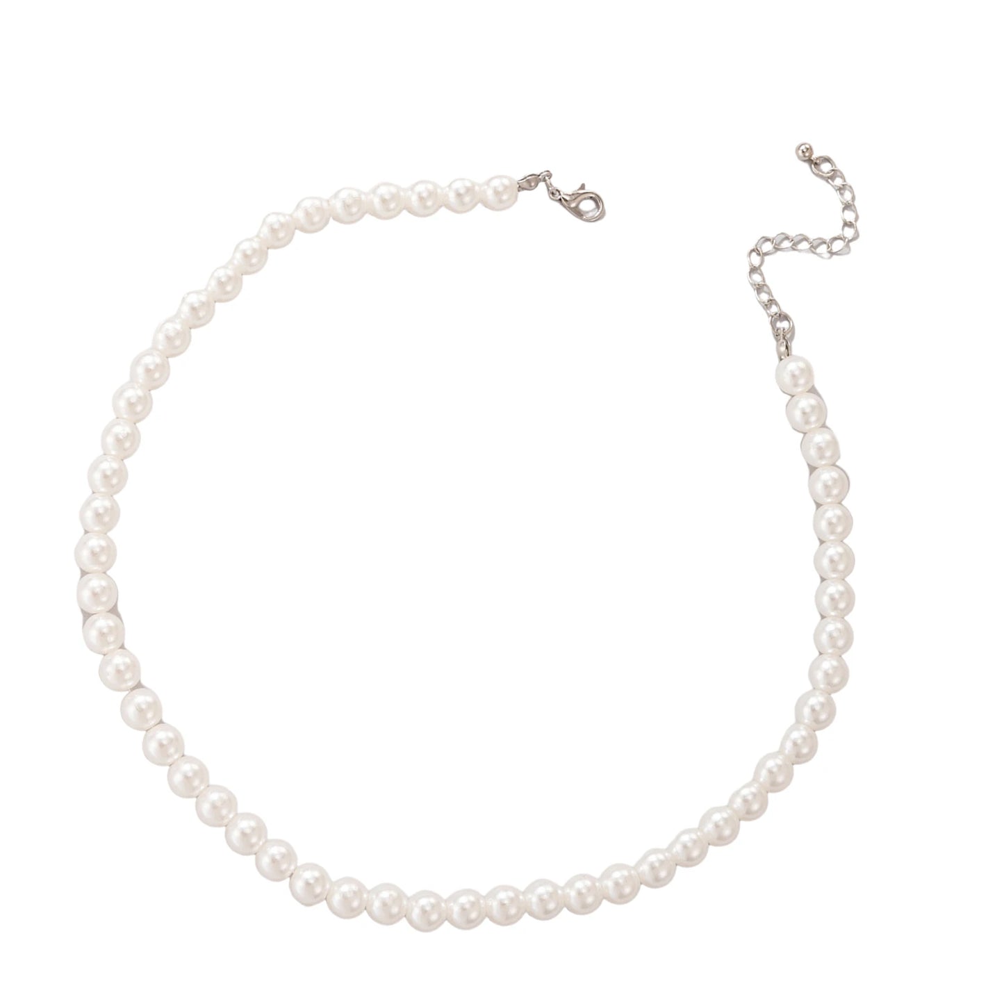 Women's Pearl Clavicle Necklaces All-Match Pearl Romantic Clavicle Necklace for Birthday Stage Party Show