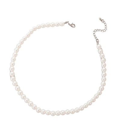 Women's Pearl Clavicle Necklaces All-Match Pearl Romantic Clavicle Necklace for Birthday Stage Party Show