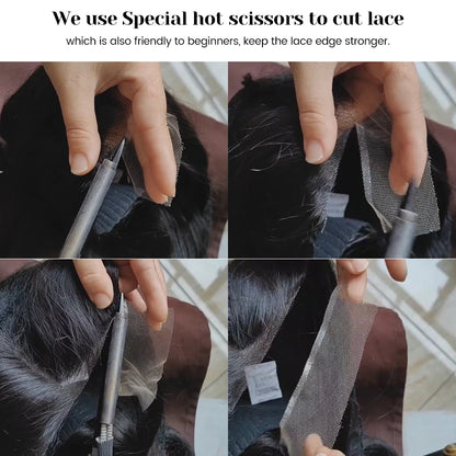 Wear Go Wig ISEE Hair Mongolian Water Wave 7x5 Glueless Preplucked Human Wigs Ready To Go Pre Cut Lace Easy Install HD Lace Wigs