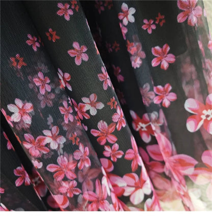 Skirt Women's Long Skirt 2024 New High Waist Slim A-line large Swing Skirt Female A-Line Skirts Summer Sakura Gradient Long Skir