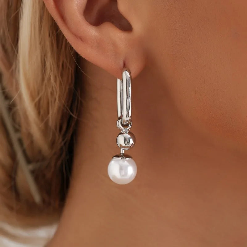 Modern Jewelry Elegant Temperament Metal Geometric Earrings For Women Party Gifts Simply Design Ear Accessories Hot Selling