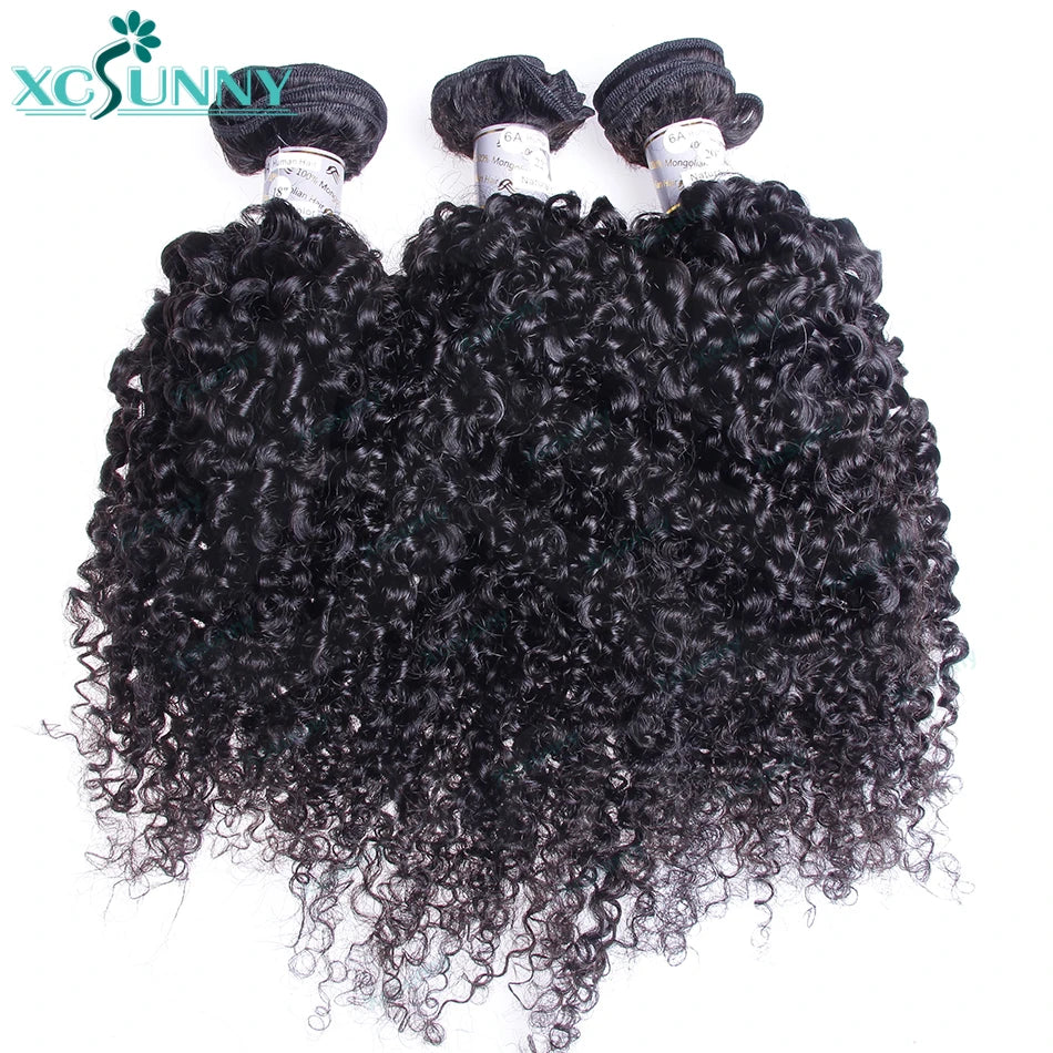 Kinky Curly Human Bundles Double Drawn Burmese Kinky Curly Weave Human Hair Weft Hair Extensions For Black Women