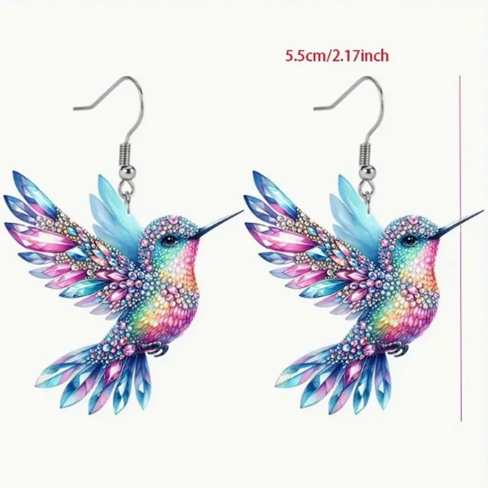 Hummingbird Earrings for Women Girls Elegant Tassel Charm Dangle Earring Fashion Jewelry Valentine's Day Birthday Gifts