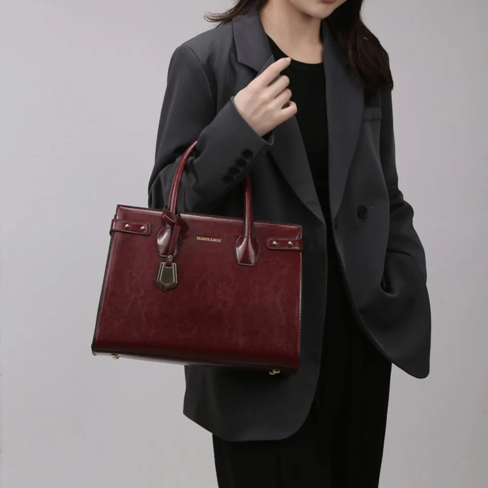 Genuine Handbags for Women 2025 New Luxury Ladies Hand Bags Female Leather Shoulder Top-Handle Crossbody Bags Casual Tote Sac