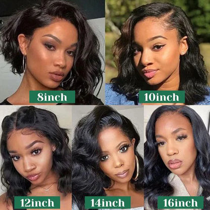 Glueless Body Wave Wear And Go Human Hair Wigs Bob Wigs For Women Ready To Go 4x4 Pre Cut Wig With Baby Hair