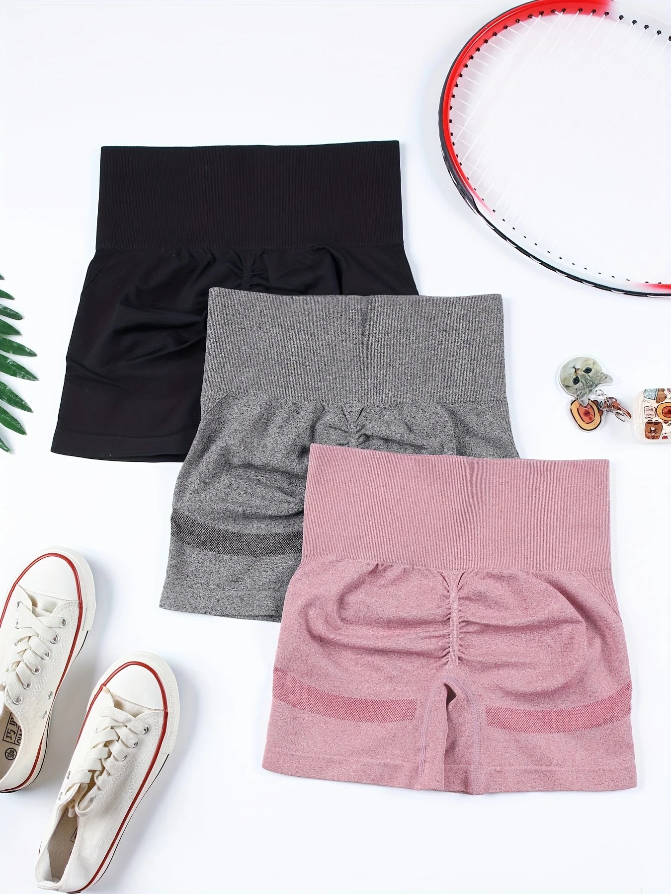 Women Yoga Shorts Legging High Waist Workout Shorts Fitness  Lift Butt Fitness Ladies Gym Running Short Pants Sportswear