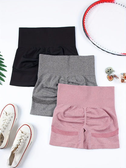 Women Yoga Shorts Legging High Waist Workout Shorts Fitness  Lift Butt Fitness Ladies Gym Running Short Pants Sportswear