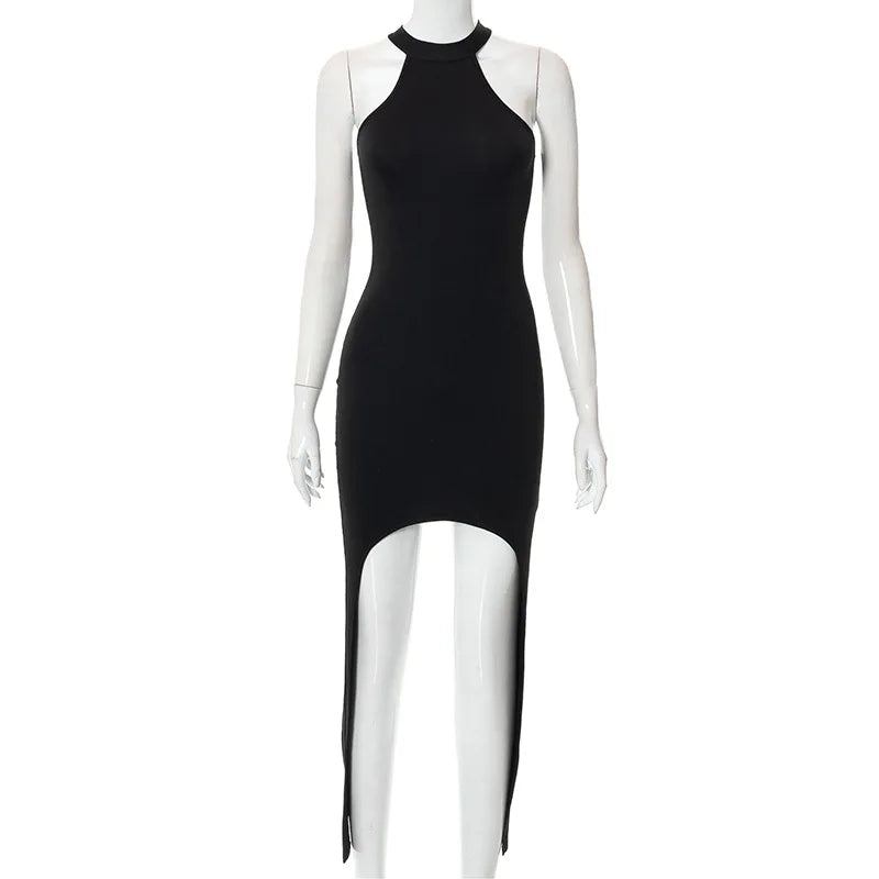 Black Dresses For Women Y2k Clothes Long Tassels Vestidos De Mujer O-neck Sleeveless Sexi Night Dress Hot Club Outfit Streetwear