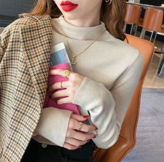 Tops Woman Trending Clothing Polyester Long Sleeve T Shirt for Women Autumn Winter Korean Reviews Many Clothes Emo Cheap Style