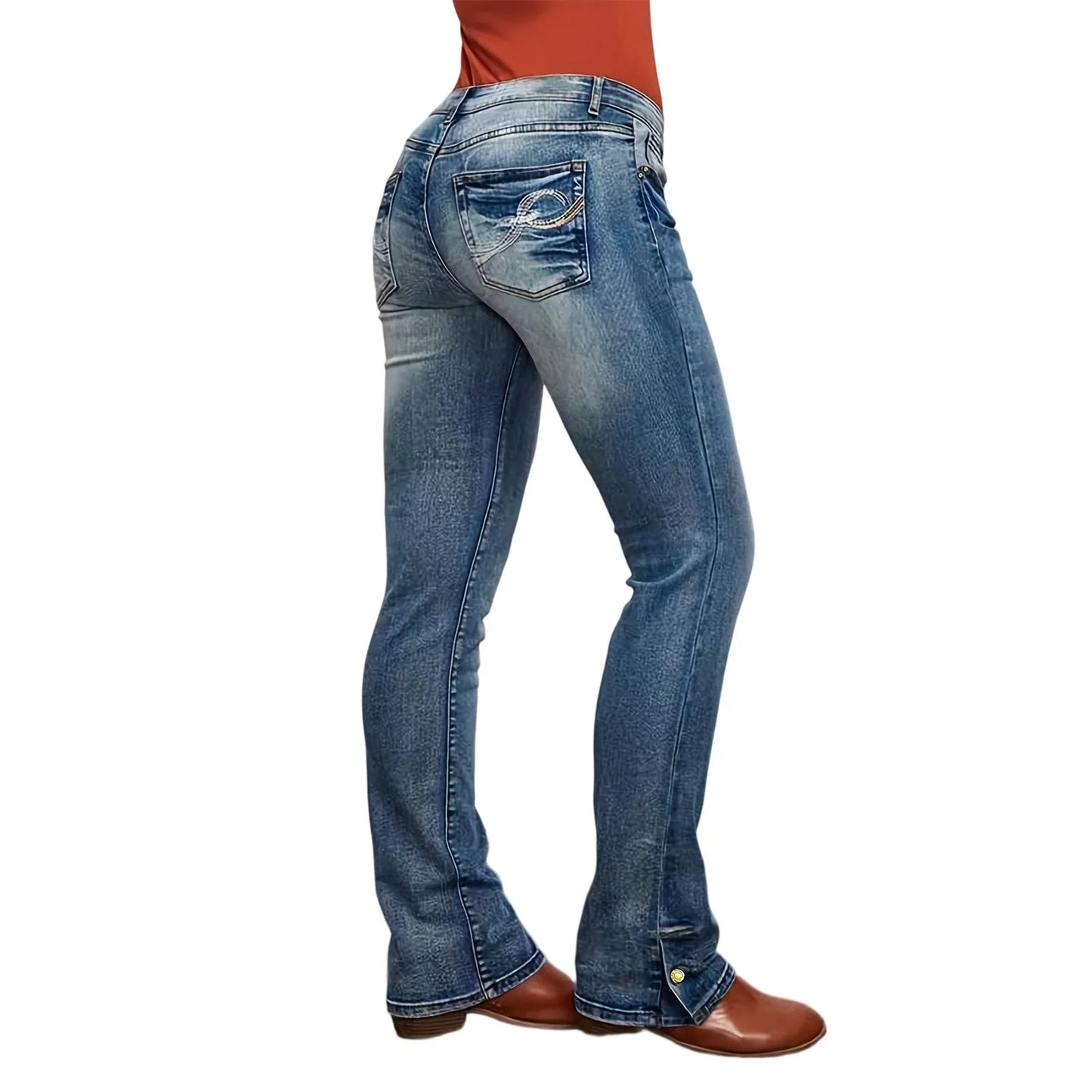 Women's Classic Denim Pants Fashion Vintage Low Waist Skinny Denim Trousers Daily Causal Versatile Trendy Streetwear Jeans