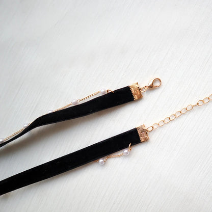 Black Choker Necklace For Women Elegant Lace Velvet Stretch Chain Gothic Flower Short Clavicle Neck Cord Aesthetic Jewelry Gift