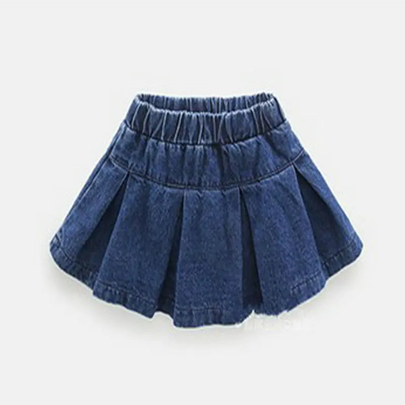 Girls Jean Skirt 2024 Summer New Casual Fashion Solid Color Lightweight Skirt Loose and Comfortable Childrens Clothing