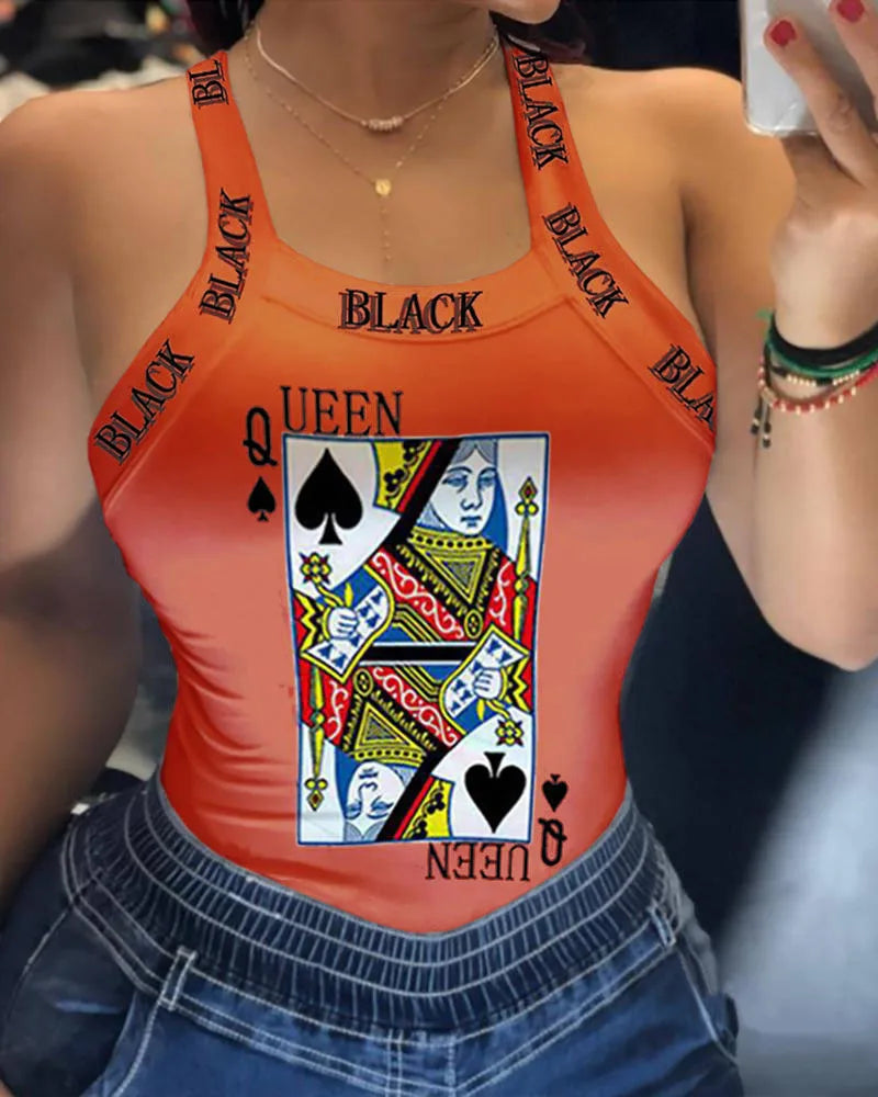 Y2K Vest Sexy Camisole Top Printed Vest 25 Colors Size 6 Spicy Girl Sexy Tight Summer U-Neck Basic Versatile Fashion Camis Tops
