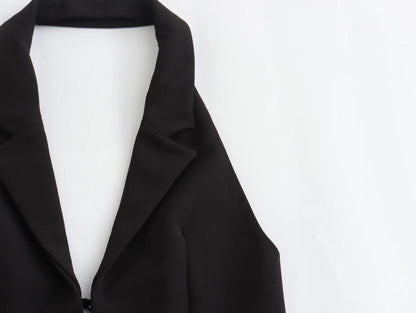 2025 Women Sexy Backless Strapless Halter Corset Tops Side Zipper Lady Slim Camis Female Solid Chic Tops