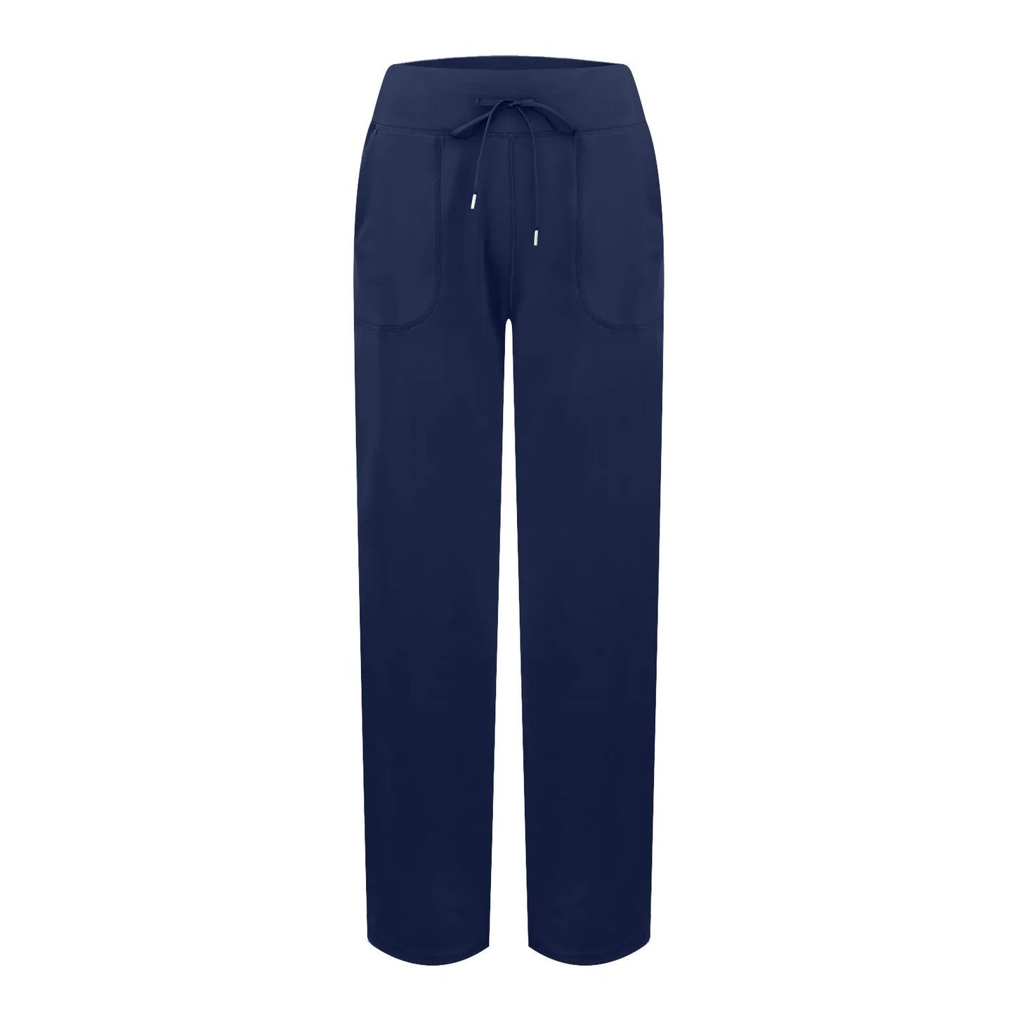 Wide Leg Yoga Pants For Women Solid Color High Waist Sweatpants With Pockets Stretch Comfy Workout Sports Trousers