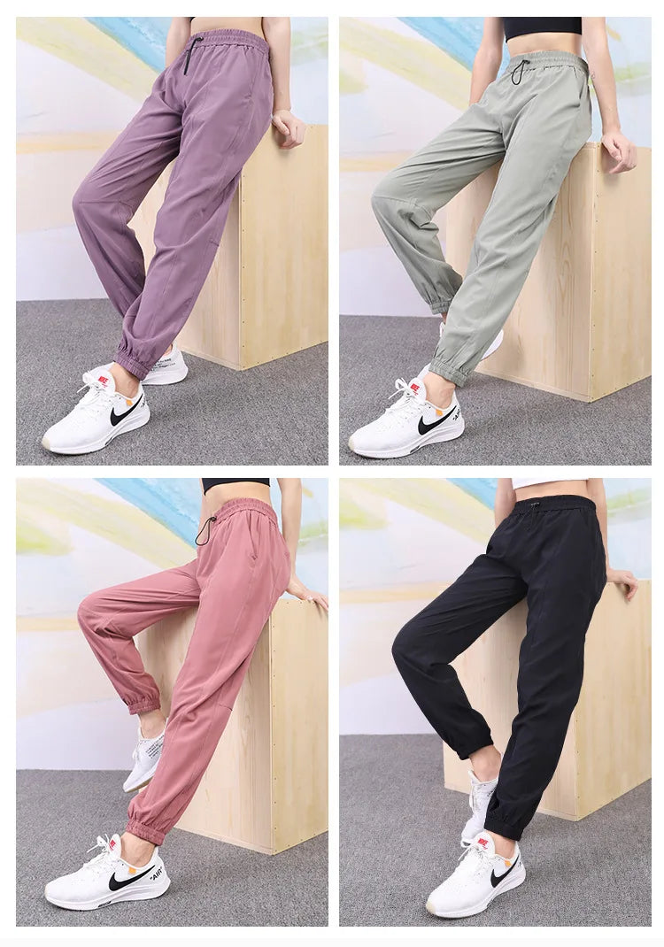 Women Yoga Training Pants Sports Trousers Exercise Fitness High Waist Sportswear Running Jogging Pants Workout Yoga Sweatpants