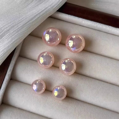 Fashion Pink Pearl Stud Earrings For Beauty Women Simple Elegance Light Luxury Ear Accessories Fashion Party Jewelry Gifts