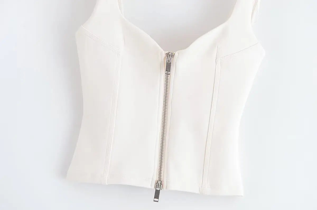 Women's Tops Summer 2025 New Elastic Tight-Fitting Elegant Summer Holiday Tops Women's Street Chic Youth Fashion Joker Vest Tops