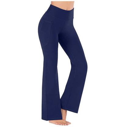 2024 New WOMEN'S Outer Wear Fashion Pants Are Thin and Stretch Popular Yoga Wide-leg Pants Leggings Yoga Pants Fashion