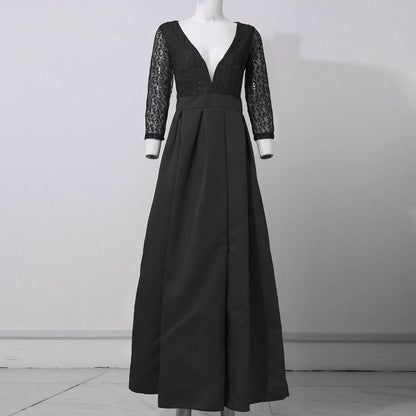 Women'S Elegant Evening Dresses Women'S Fashionable Long Dresses Trailing Evening Dresses Solid Color Floor-Length Dresses