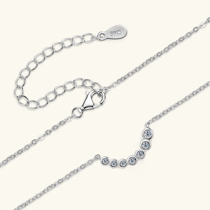 Lnngy Collares Mujer 925 Sterling Silver Clavicle Necklace For Women Exquisited 7 Stones Moissanite Pendant Necklaces Jewellry