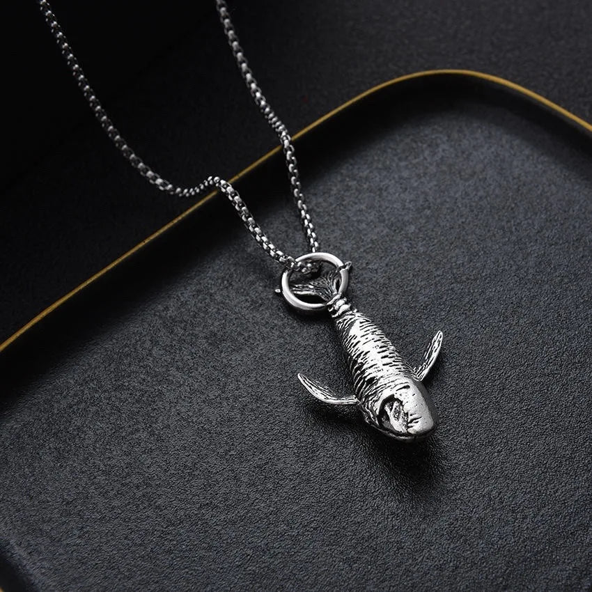 Whale necklace for men and women, trendy Instagram pendant, hip-hop personality, fashionable sweater chain, street fashion brand