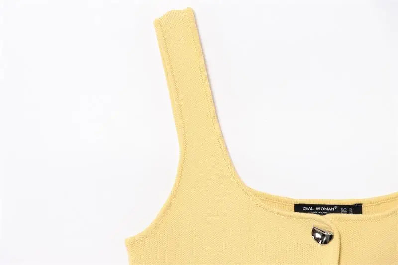 Women's 2025 New Summer Tops Chic Elastic Slim Elegant Holiday Women's Tops Summer Street Fashion Youth Tank Tops