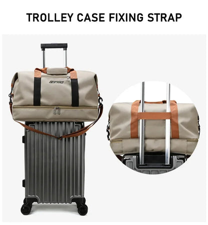 Fashion Travel Bags For Women Large Capacity Men's Sports bag Waterproof Female Messenger Bag Dry And Wet Dropshipping