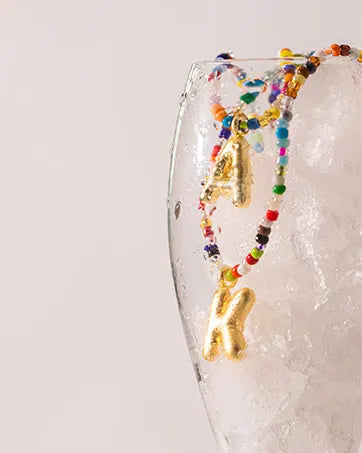 Colorful Initial Necklaces for Women Bubble Handmade Beaded Dainty Cute Beach Boho Necklace Trendy Jewelry Choker Necklace