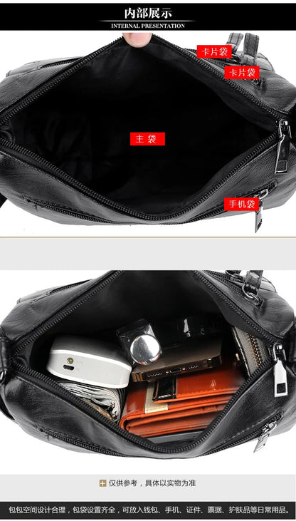 Handbag for Ladies 2025 Women's Crossbody Bag New Multi-layer Mother's Bag Large Capacity Shoulder Messenger Purse Foreign Trade