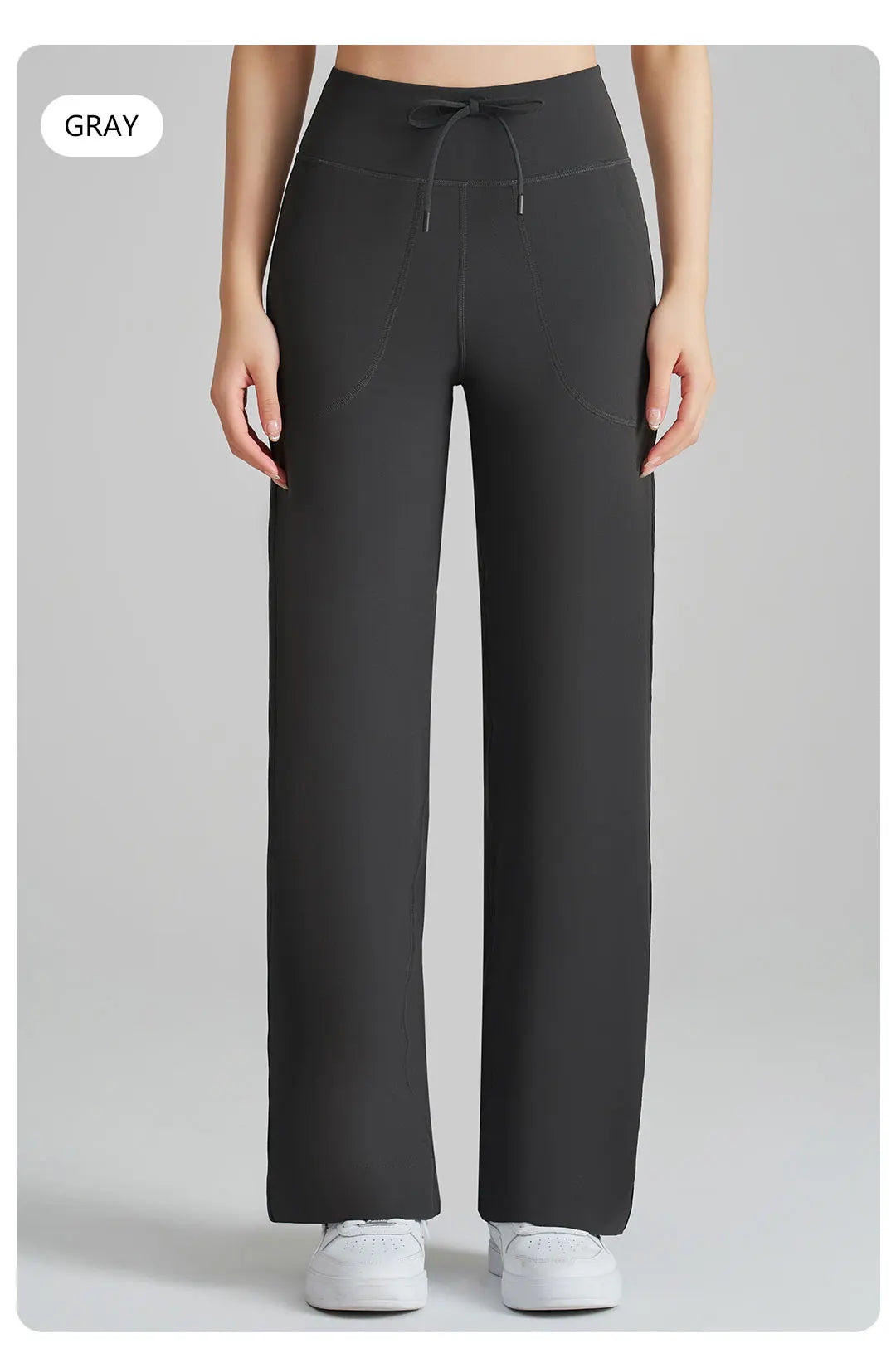 Women's High Waist Stretch Yoga Pants Quick Dry Breathable Loose Running Pants Gym Outdoor Training Pants