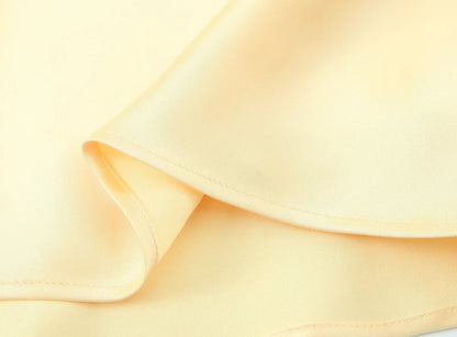 Women Elegant Satin Dress Fashion Lace Up Hanging Collar Long Dresses for Women Solid Sleeveless Midi Dress Lady Evening Dress