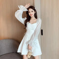 Female Dresses  Coquette Women's DressSilk Satin Chiffon Sexy Black Holiday New Features Korean Style Clothing Cheap Casual X In