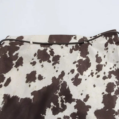 MUJER Print Satin Long Skirts for Women High Waist Midi Skirt Woman Spring Belt Women's Skirt Cylinder Vintage Women Skirt Sets