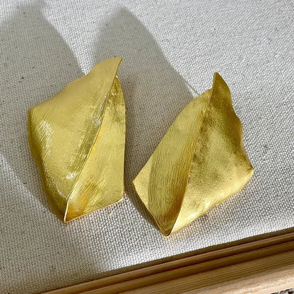 Trendy Jewelry European and American Design Exaggerative Metal Geometric Earrings For Women Party Gifts Ear Accessories