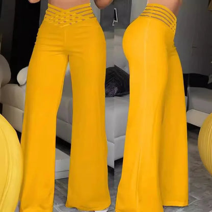 Houndstooth Print High Waist Work Pants Women Plaid Summer Spring Fashion Ankle Length Pants Office Lady