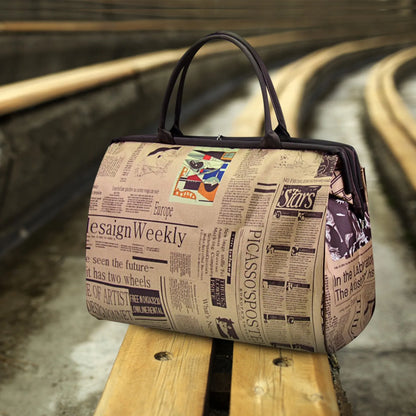 Women'S Waterproof Handbag Travel Bag Newspaper Printed Vintage Bag Fashion Women'S Handbag Bags For Women сумка женская Bolso