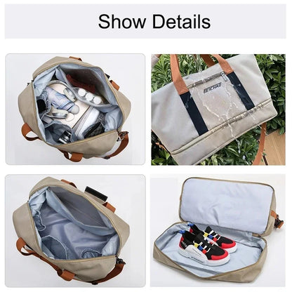 Fashion Travel Bags For Women Large Capacity Men's Sports bag Waterproof Female Messenger Bag Dry And Wet Dropshipping