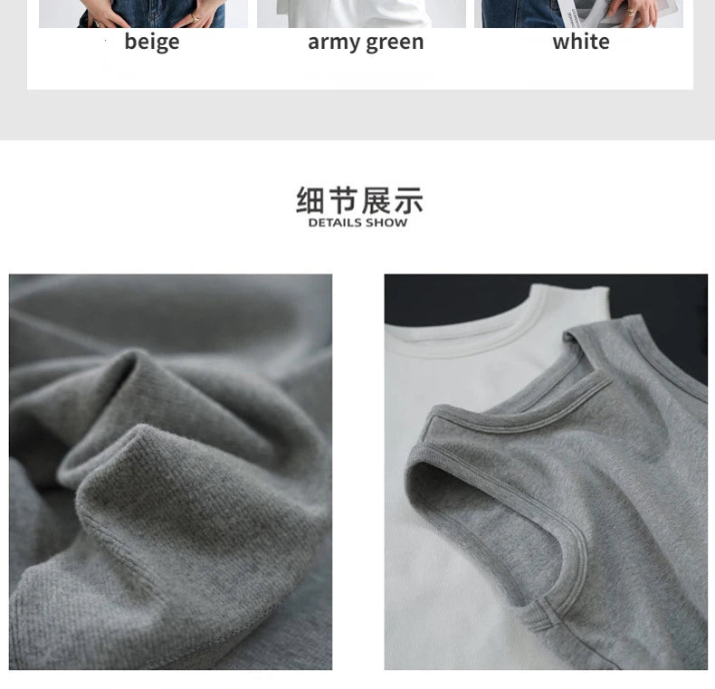 Women's Pure Cotton High Strecth Sleeveless Top Scoop Neck Breathable Solid Versatile Basic Camisole T-shirt Hot Tops for Women