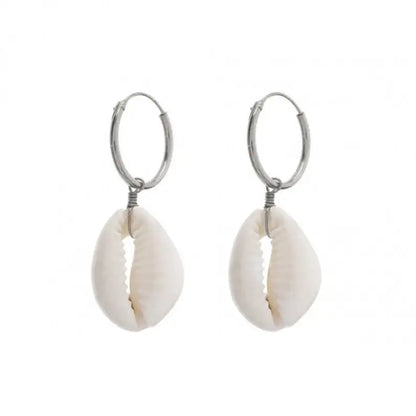Cowrie shell earrings, Shell earrings, Shell hoops, Cowrie Boho earrings, Summer earrings, Beach earrings, Beach jewelry