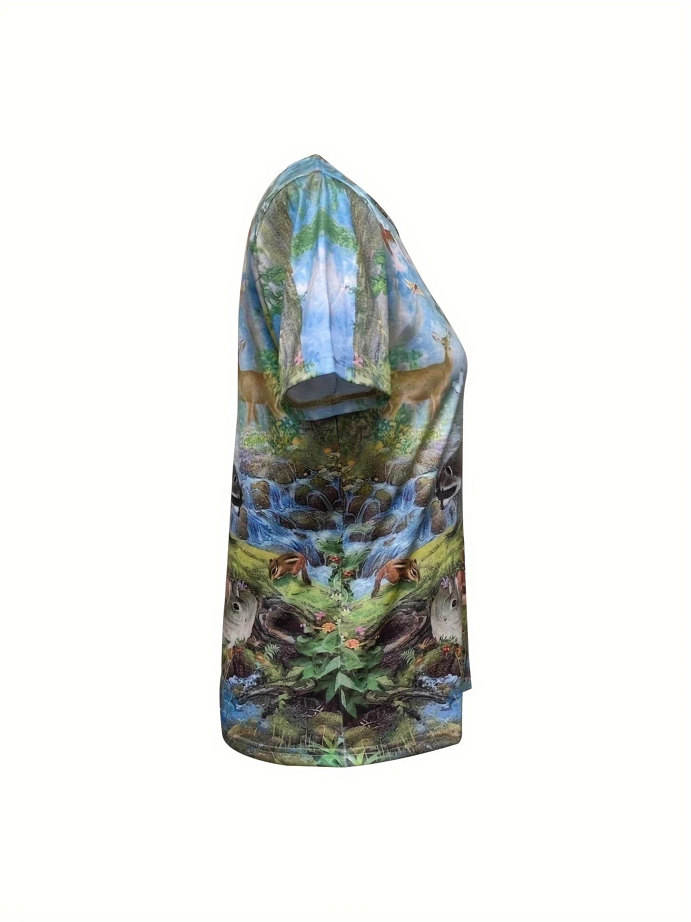 2024 Top Women Animal Printed T-Shirt For Women Oversized T-Shirts Women's Trending Clothing Summer Cheap Blouse Crew Neck Tees