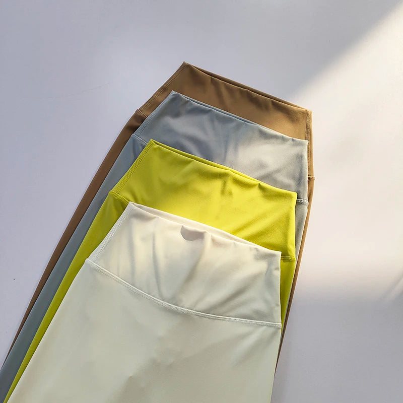 Yoga Pants Without Embarrassment and Nudity Women's High Waisted and Belly Closed Runningtight Fitting Traceless Fitness Legging