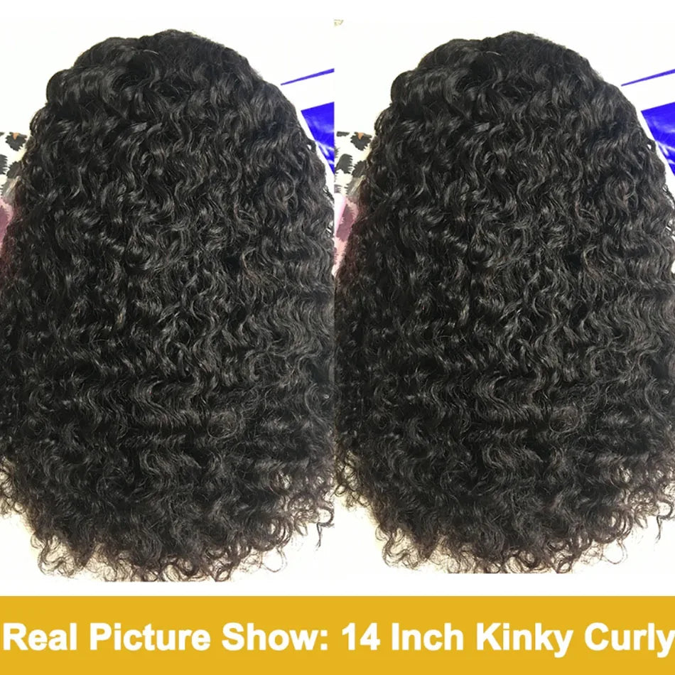 Glueless Wigs Human Hair Wear And Go Kinky Curly Lace Frontal 100% Human Hair Perruque Cheveux Humains OnSale Brazilian Raw Hair