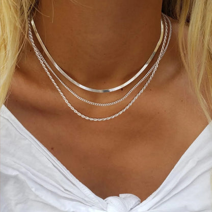 Necklace for Women Gold Necklace Silver Plated Necklace Gold Plated SnakeGold Chain Choker Necklaces Gold Jewelry Gift for Women