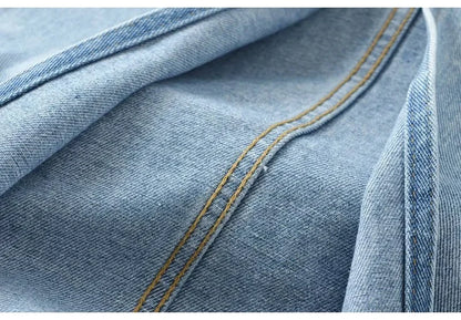MiuKoMiYa Long Denim Skirts For Women Maxi Spring 2025 Black Front Slit Jean Skirts Womens Long Streetwear Blue Skirt Denim Maxi